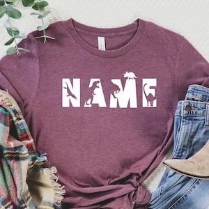 Personalized Dinosaur Custom Shirts, Family Matching,DINOSAUR FONT SVG, Dinosaur Svg Cut Files For Cricut, Dinosaur Kids Alphabet,PR61