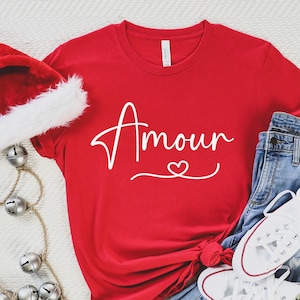 Amour Shirt, Amour Tshirt, Valentine&#39;s Day Shirt, Amour Tee, Matching Couples Shirt, Love Shirt, Valentines Day Gift, Gifts for Her,PR204