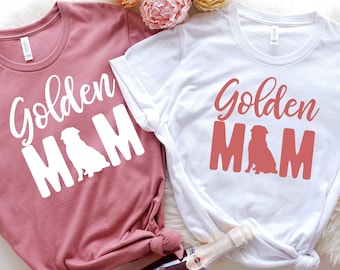 Golden Mam Shirt,Gift for Dog Mom, Golden Retriever Mom Sweatshirt,Golden Retriever Shirt, Golden Retriever Shirt for Women,Golden Mom,PR308