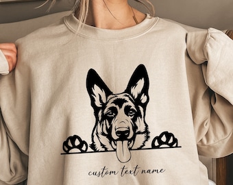 Custom German Shepard Sweatshirt,Custom Dog Mom Shirt,Love Dogs,Gifts for Dog Mom, Dog Mom Tee, Fur Mama,Dog Lover, Rescue Dog,PR218
