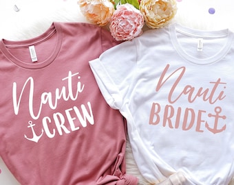 Nautical Bachelorette Party Shirts, Bachelorette Shirts, Bachelorette Cruise, Last Sail Before the Veil, Let's Get Nauti, PR251