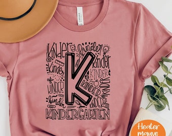 Hello Kindergarten Grade Shirt, Kindergarten Teacher Shirt, Gift for Teachers, Kindergarten Teacher, Back to School Shirt,PR413
