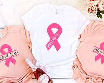 Breast Cancer T-shirt, Motivational T-shirt, Cancer Awareness T-shirt, Personalized Team Cancer T-shirt , Cancer Support Team Shirt