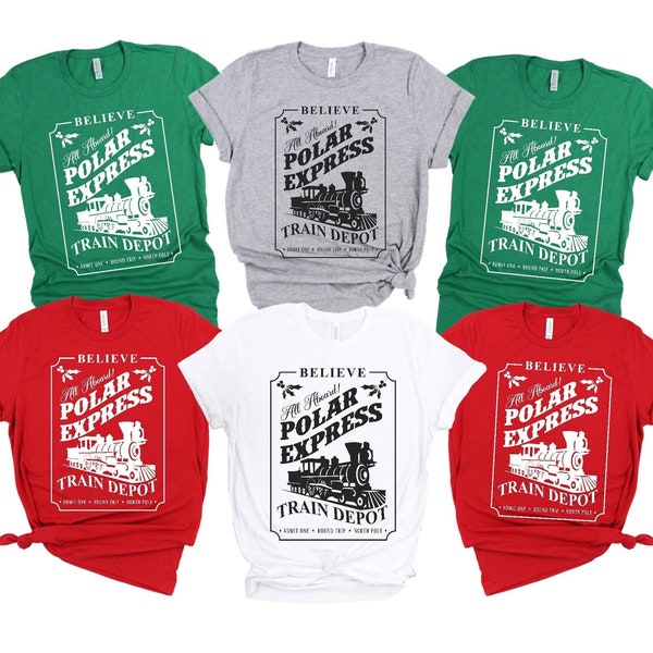 Christmas Gift For Family,Polar Express Shirt, Christmas Shirt ,Holiday Shirt,CH3