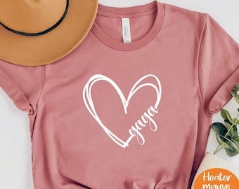 Gaga heart shirt, Gaga Shirt, Gaga Birthday Gift, Best Gaga shirt, Mother's Day Tshirt, Gift for gaga, Grandma shirt, Gift for grandma,PR103