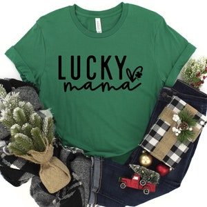 Womens st pattys shirt, one lucky mama shirt, st patricks day shirt, womens st paddys,  st pattys women sweatshirt,PR307