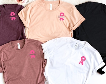 Breast Cancer T-shirt, Motivational T-shirt, Cancer Awareness T-shirt, Personalized Team Cancer T-shirt , Cancer Support Team Shirt