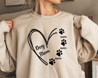 Custom Dog  Sweatshirt, Dog Ears T-Shirt, Dog Mom Sweatshirt, Dog Lover Shirt, Gift for Dog Mom, New Dog Owner Sweatshirt,PR255