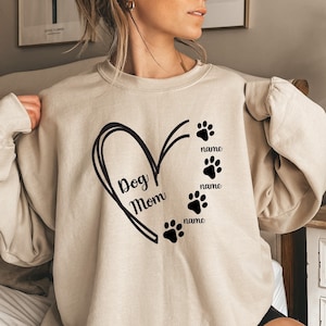 Sweat-shirt personnalisé pour chien, T-shirt oreilles de chien, sweat-shirt pour maman chien, chemise pour amoureux des chiens, cadeau pour maman chien, sweat-shirt nouveau propriétaire de chien, PR255