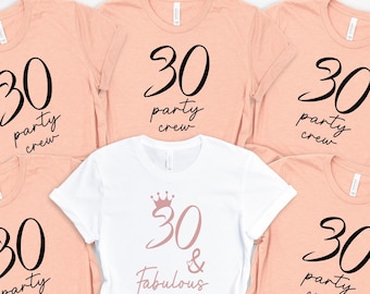 Hello Thirty Shirt, Birthday Group Shirts, Birthday Crew, Birthday Squad, 30th Birthday Tee, Birthday Gift, Birthday Party Tee, Gift for Her