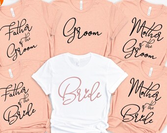 Bridal Family Shirt, Bride - Groom Family Squad Shirt, Bride Shirt, Groom Gift, Bridal Gift, Wedding Gift, Bridal Party T-shirts