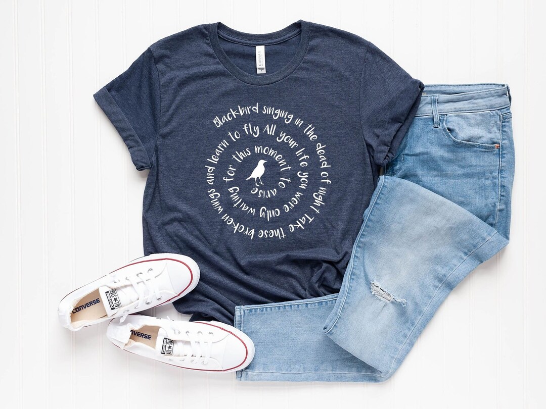Blackbird Singing in the Dead of Night Shirt,blackbird Beatles Shirt ...