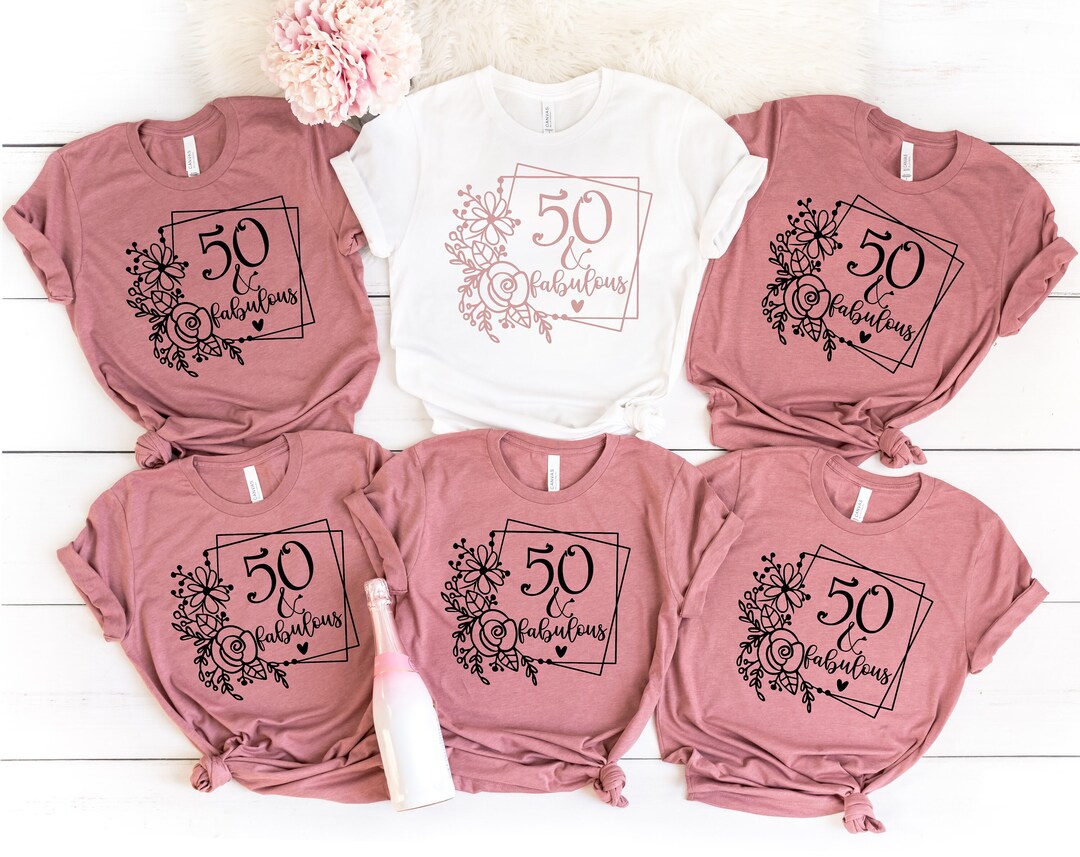 50 and Fabulous T-shirt, 50 and Fabulous Shirt, 50th Birthday, 50th ...