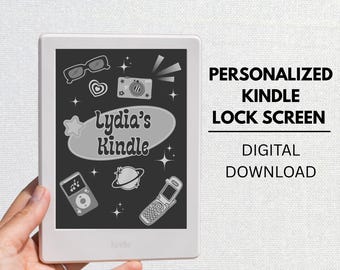 Personalized Y2K Kindle Lock Screen: Retro Flip Phone Wallpaper (Digital Download)