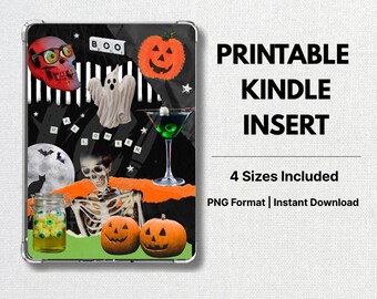 Vintage Halloween Kindle Einsatz: Gruselige Collage Kunst (druckbarer digitaler Download