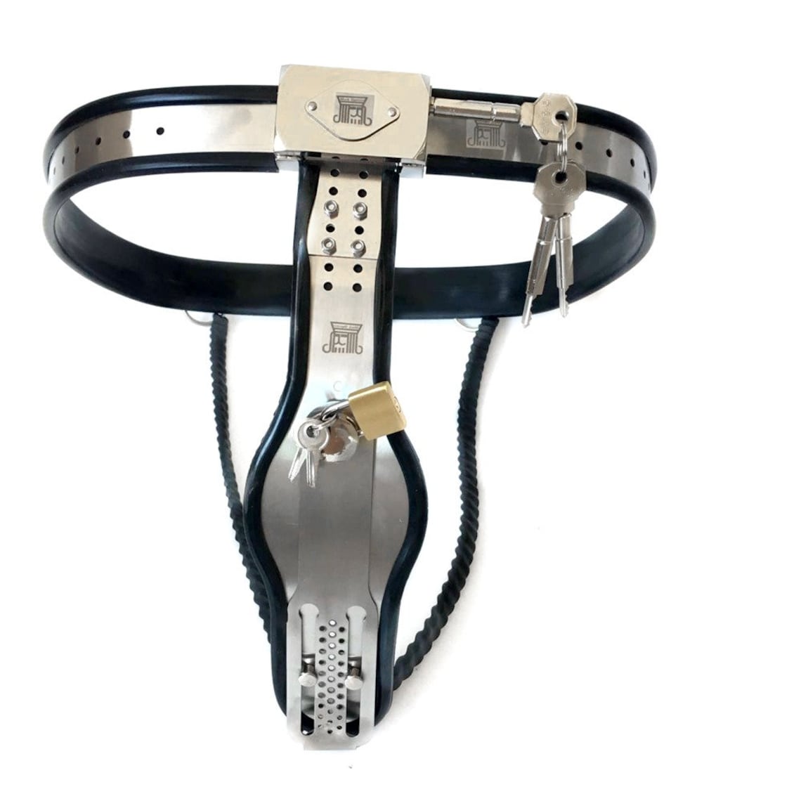 Black Lockable Women Chastity Belt Stainless Steel | Etsy