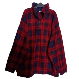 Plaid fleece quarter zip on sale