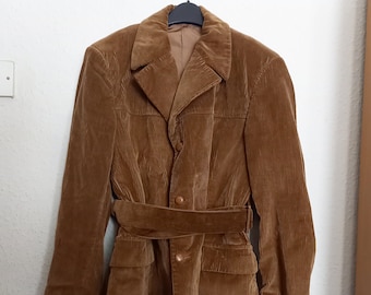 Vintage Corduroy Belted Jacket Women's Large