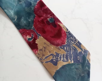 Vintage St Michael Floral Tie 100% Silk