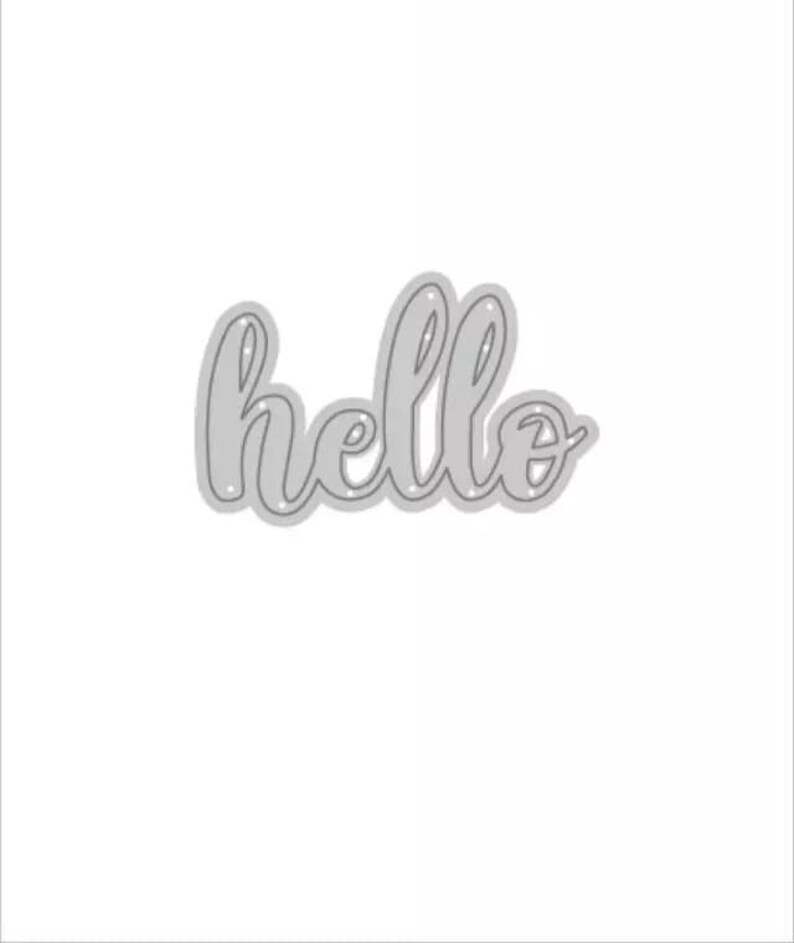 Lower case Die Cut Crafts Cardmaking Hello Metal Cutting Die Hello Word Die