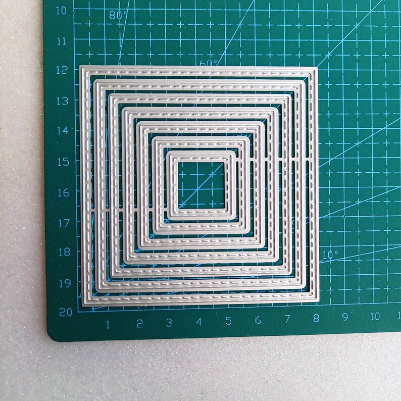 Square Cutting Dies Nesting Square Dies 7 Piece Square Die Etsy