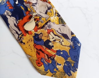 The Jungle Book Vintage Patterned Tie 100% Silk by Tie Rack