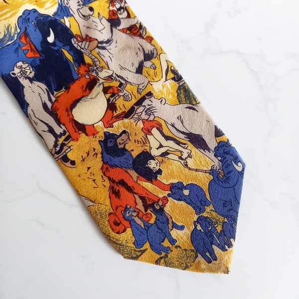 The Jungle Book Vintage Patterned Tie 100% Silk by Tie Rack