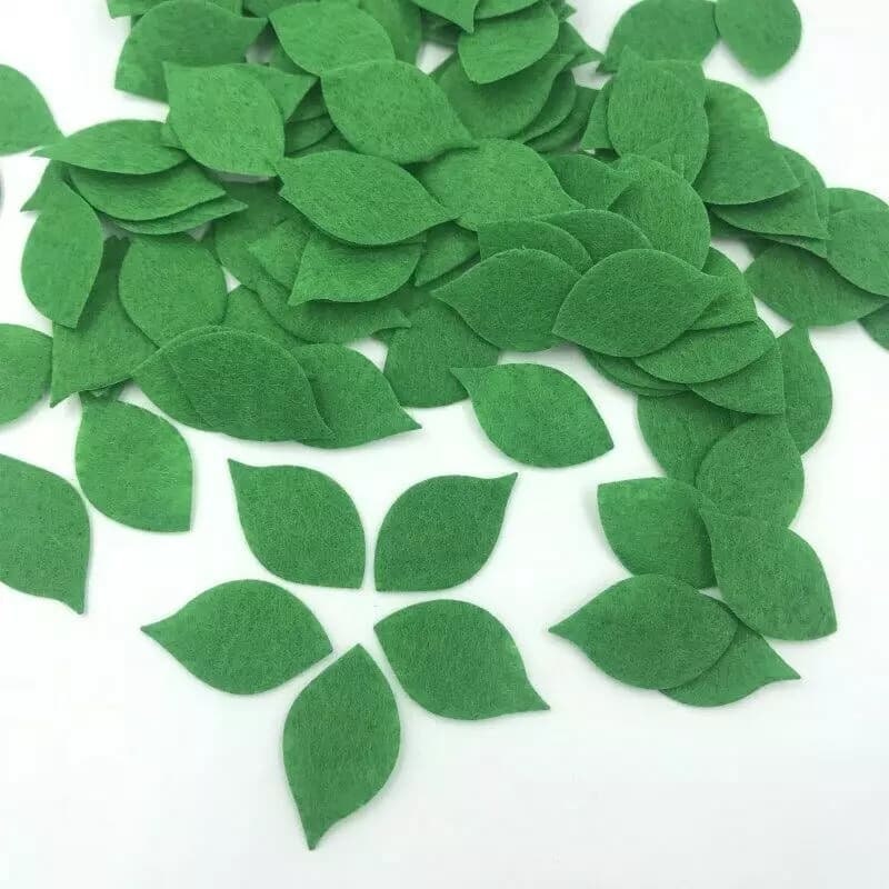 Small Felt Leaves 25mm Acrylic Felt Leaf Embellishments Die Etsy