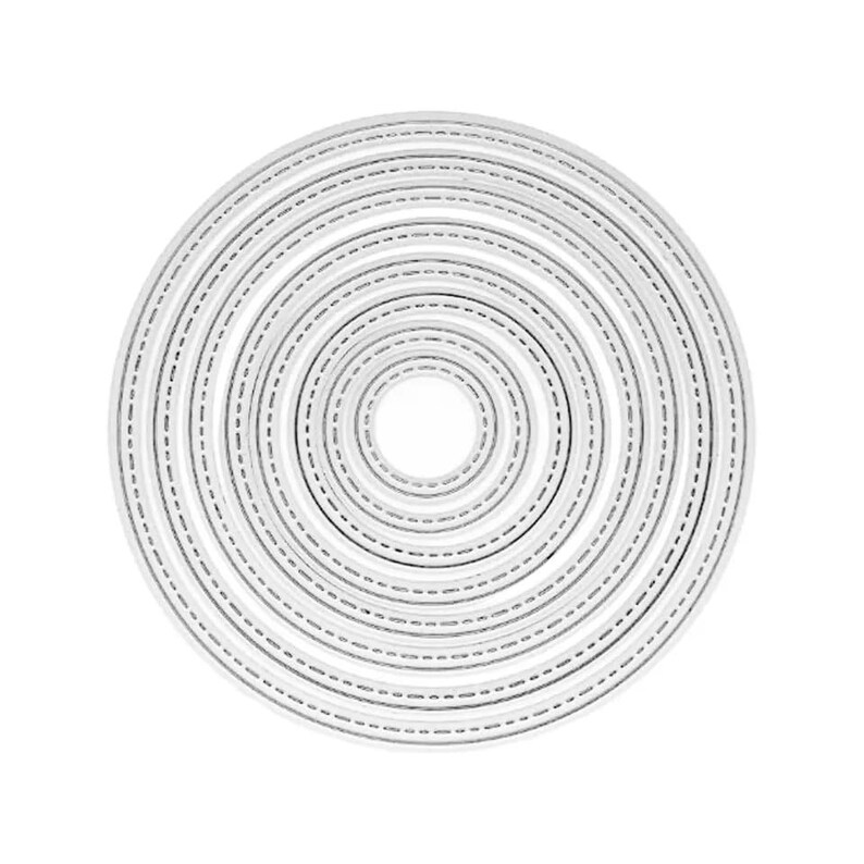 Circle Nesting Dies Set of 8 Circle Die Cutters with Stitch Etsy