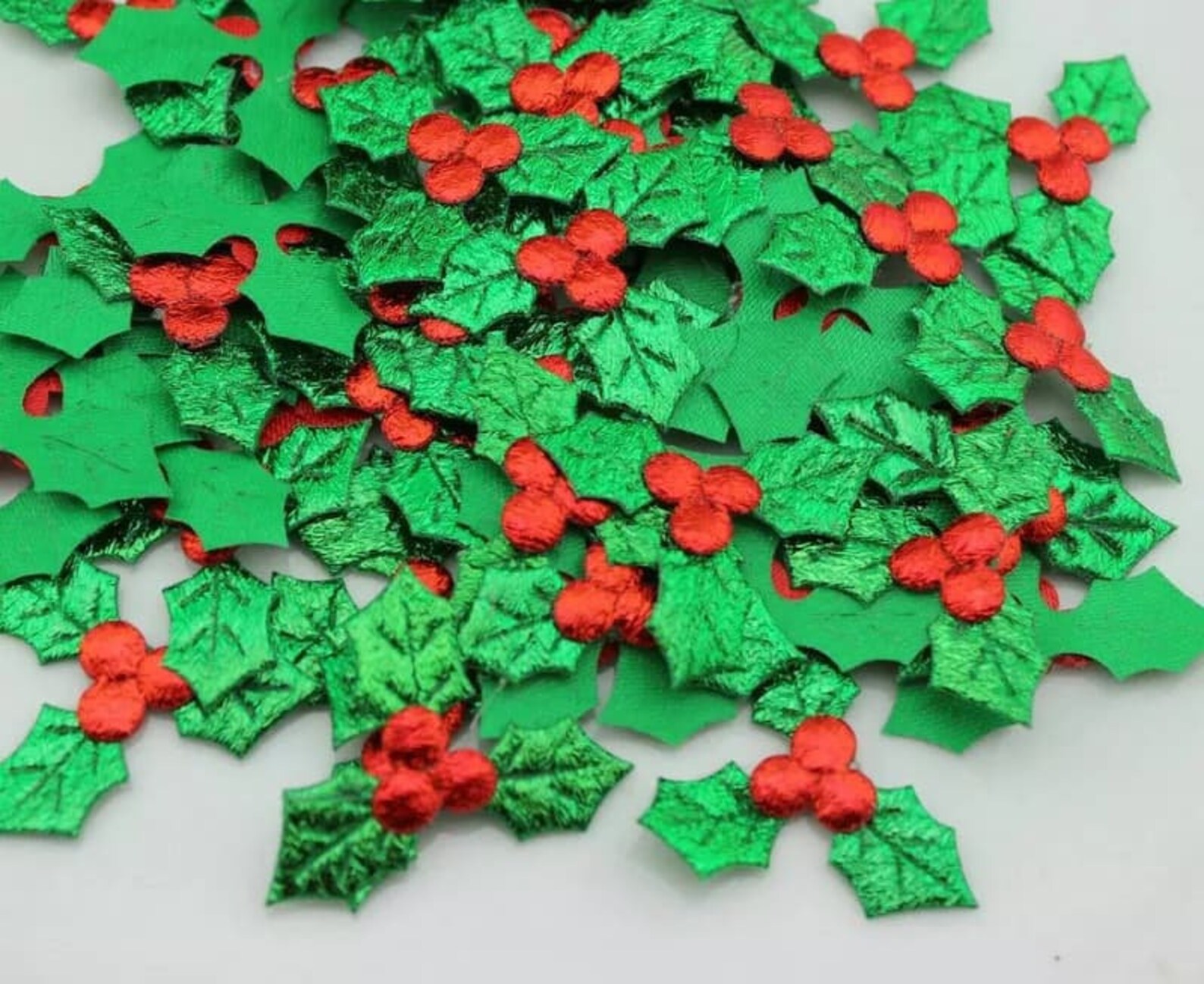 Fabric Holly Leaves Metallic Shiny Fabric Holly Leaf Die Cuts - Etsy