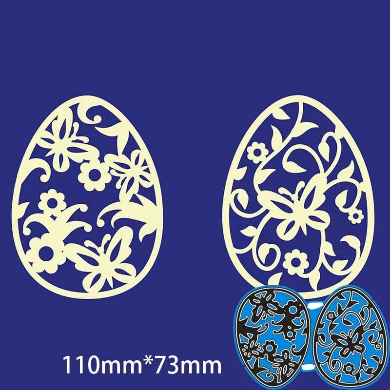 7pcs/Set Easter Eggs Metal Die Cuts,Flower Butterfly Eggs Frame Cutting Dies Stencils DIY Crafts Cards Cuts For DIY Embossing Card Making Photo