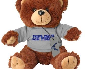 personalized air force teddy bear