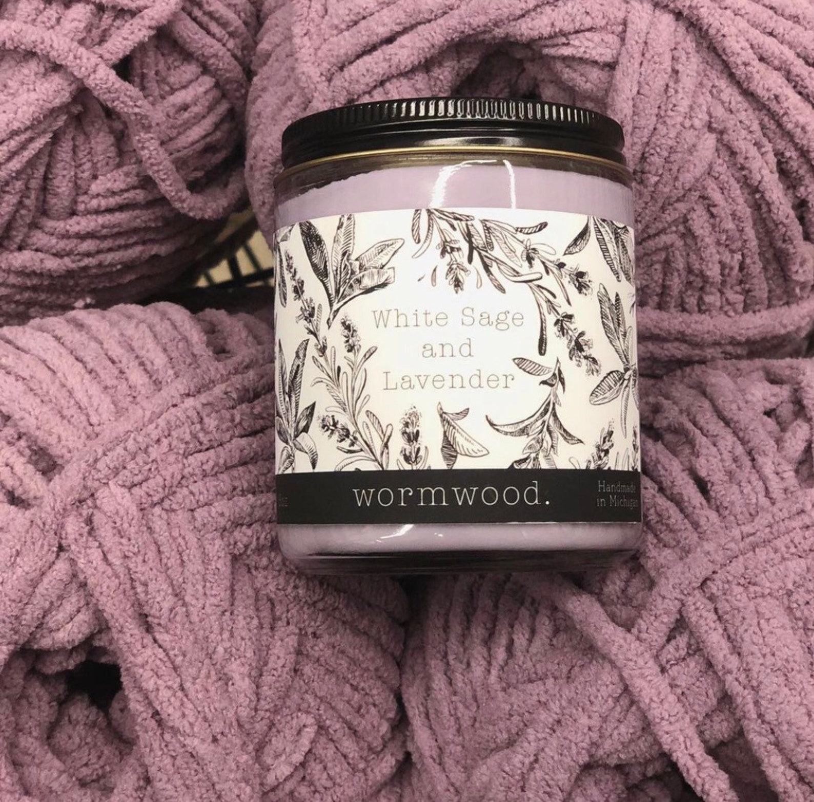 White Sage and Lavender Candle Etsy