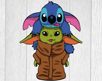 Stitch And Yoda Svg Etsy