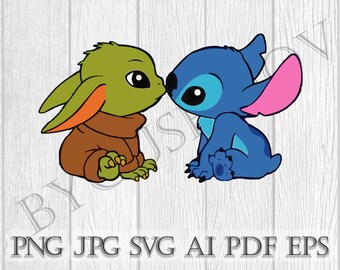 Stitch And Yoda Svg Etsy