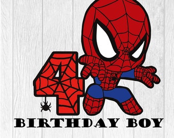 Download Spiderman Birthday Svg Etsy