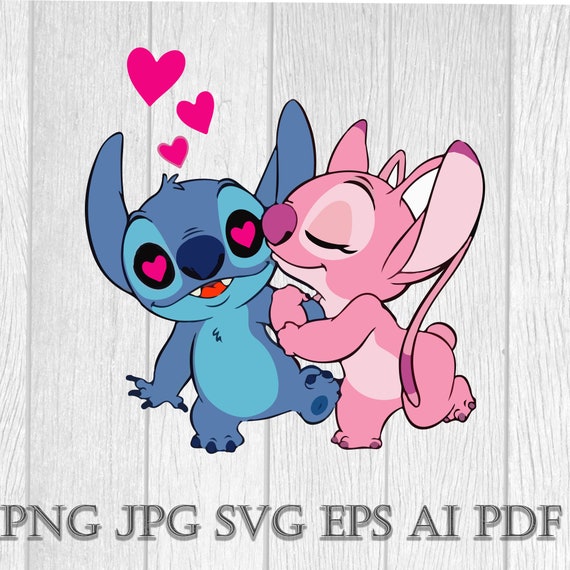 Download Stitch And Angel Svg Baby Yoda Valentines Day Stitch Love Svg Etsy