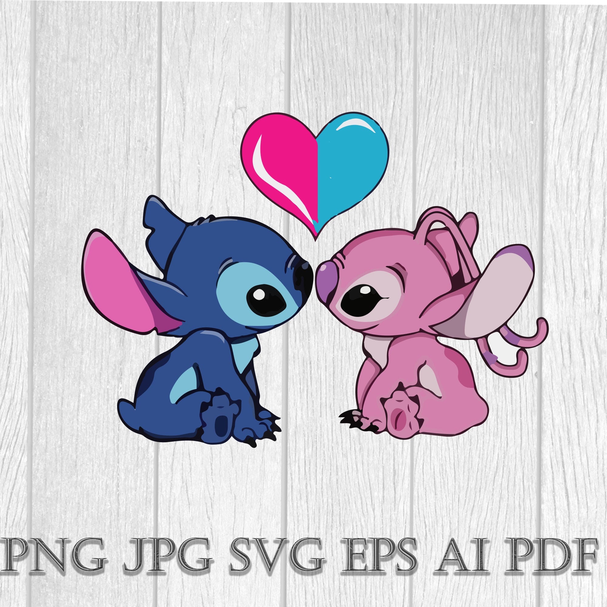 Download Stitch And Angel Svg Baby Yoda Valentines Day Stitch Love Svg Etsy