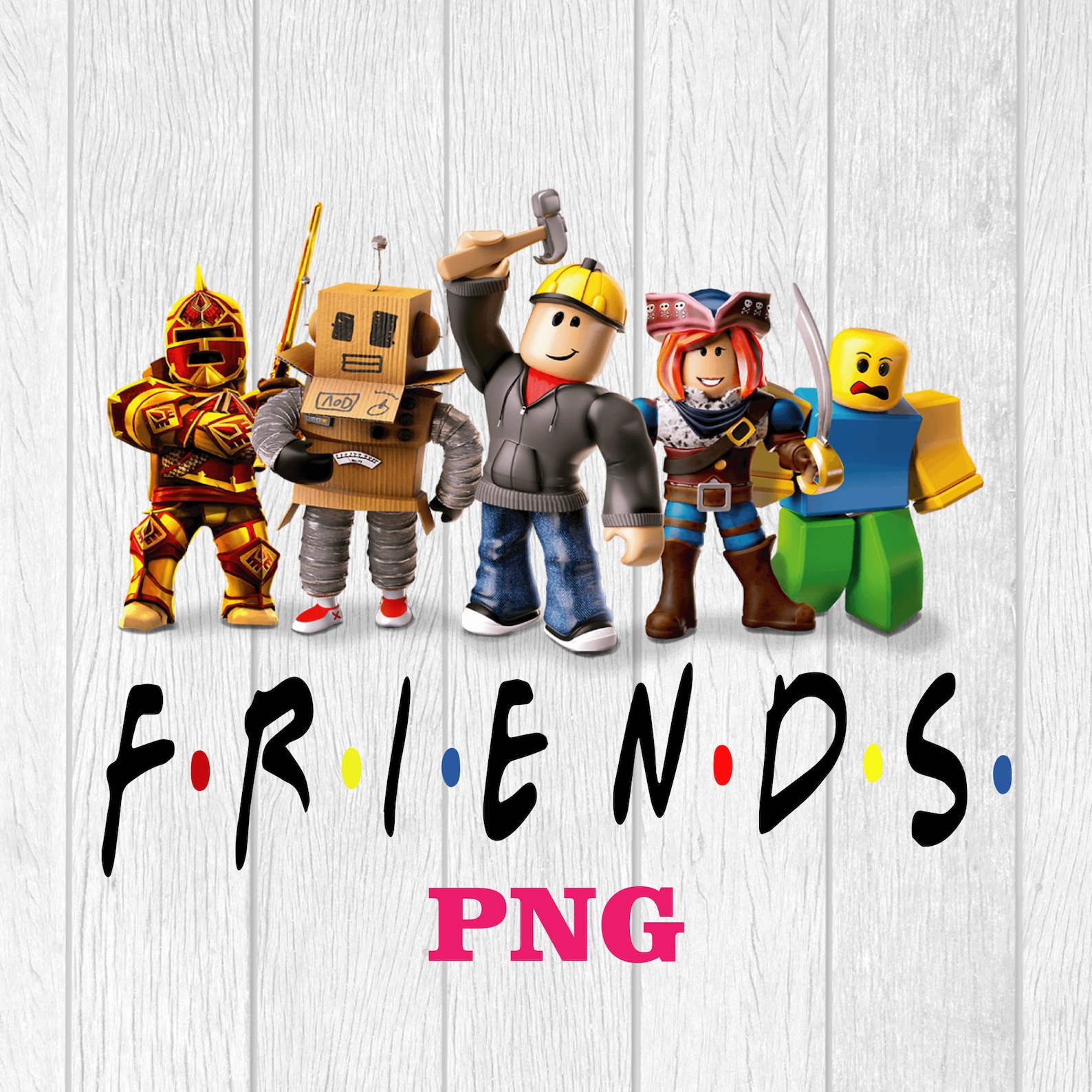 Roblox Friends PNG Clipart Sublimation Image Print Roblox Girl | Etsy