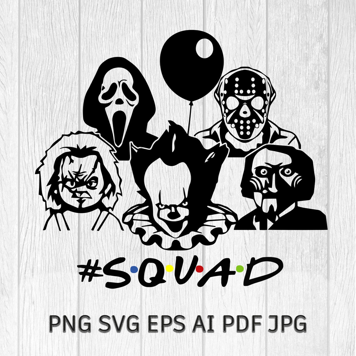Horror Movie Squad Goals SVG Digital File Only SVG png | Etsy