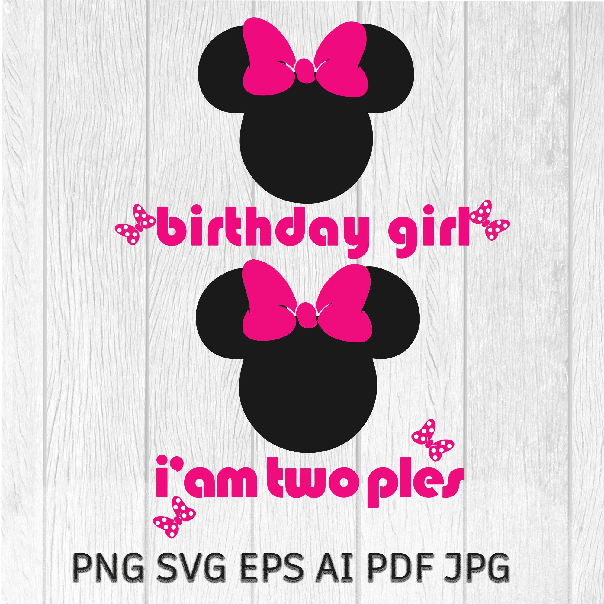 Minnie Mouse Birthday Girl SVG Free
