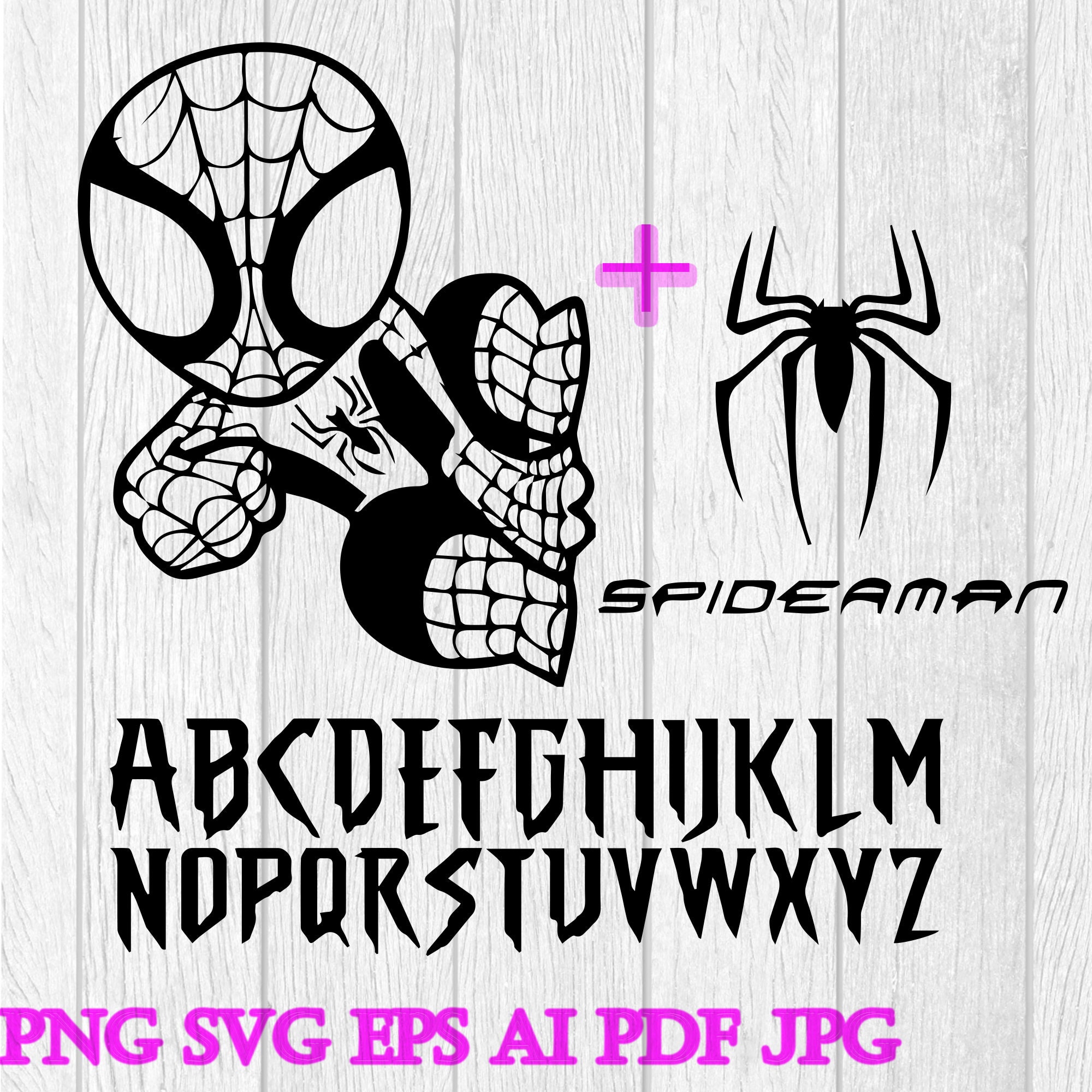 Spiderman SVG Spiderman Font Spiderman Birthday Boy Vector | Etsy