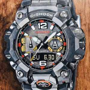 G Shock MUDMASTER GWGB1000EC - 18x24 Original Tactical Watch Painting on Wood Board bild 11