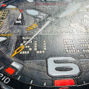 G Shock MUDMASTER GWGB1000EC - 18x24 Original Tactical Watch Painting on Wood Board bild 12