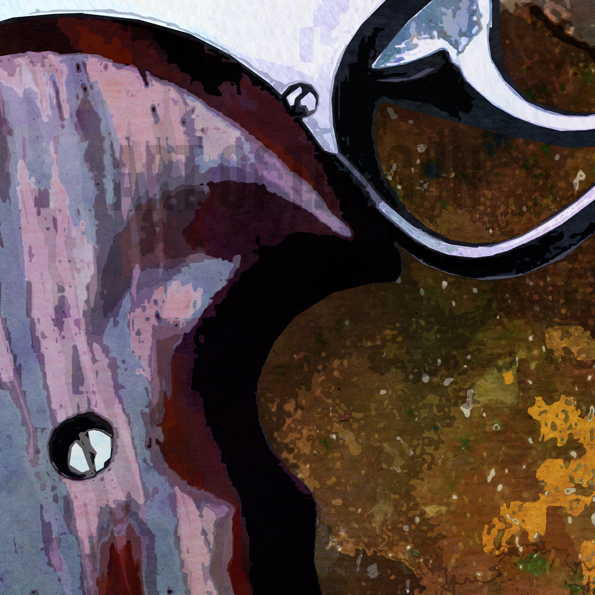 Art of the Gun Revolver Knife Art Print Smith and Wesson .357 Magnum