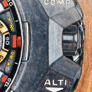 G Shock MUDMASTER GWGB1000EC - 18x24 Original Tactical Watch Painting on Wood Board bild 13