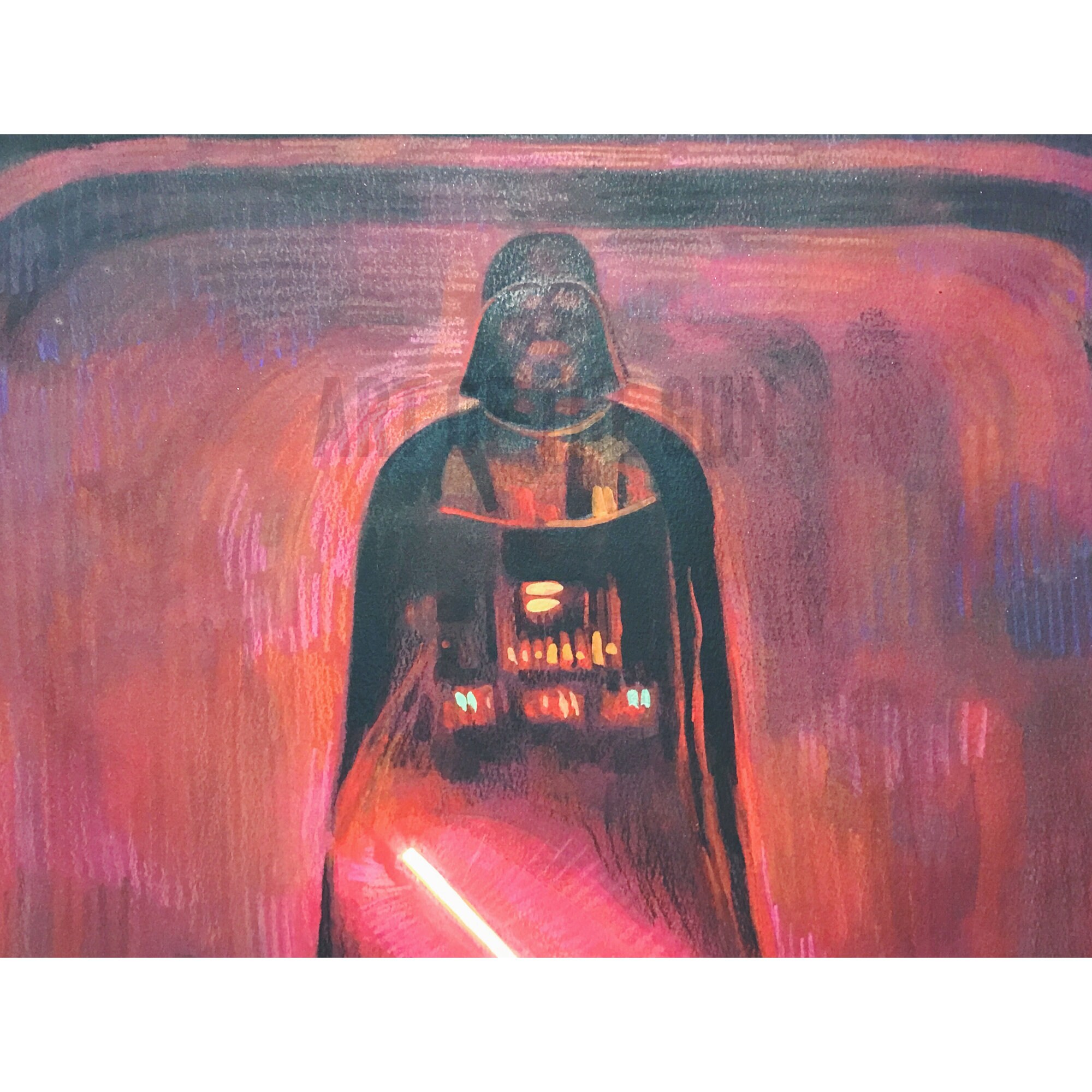 Darth Vader Rogue One Ending Scene Star Wars Watercolor Painting - Etsy