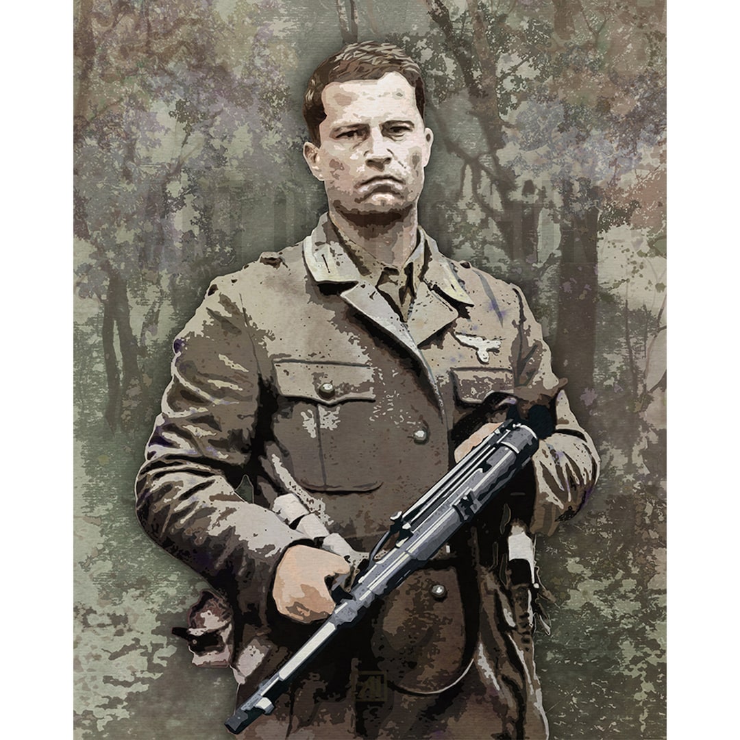 Art of the Gun Sgt. Hugo Stiglitz Inglourious Basterds Movie Poster MP 40 Gun Art WW2 Military