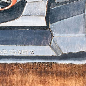G Shock MUDMASTER GWGB1000EC - 18x24 Original Tactical Watch Painting on Wood Board bild 6