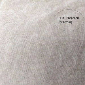 Ivoor gebroken wit 100% katoen Voile pure stof 44" breed, PFD- voorbereid om te verven, stof op maat gesneden gratis DHL Express
